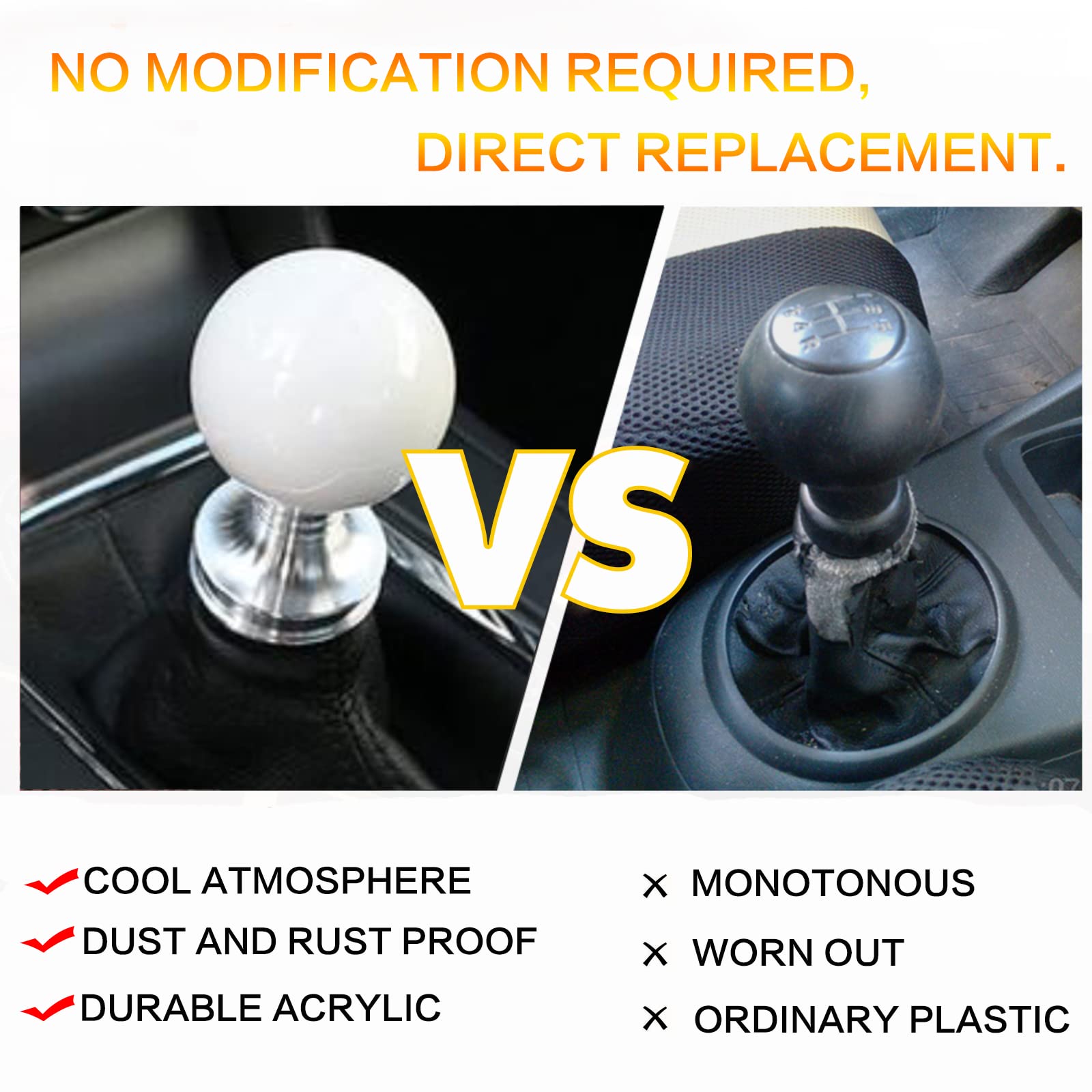 YIUIY knob material detail highlights durable aluminum alloy and acrylic finish