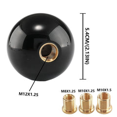 YIUIY Round Ball Shift Knob pure black finish showing elegant durable styling