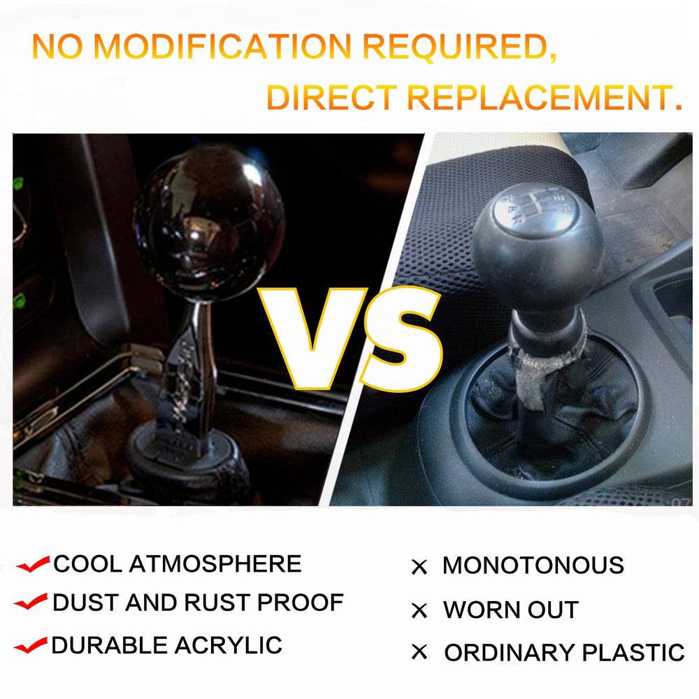 YIUIY Round Ball Shift Knob universal fit for manual and automatic transmissions