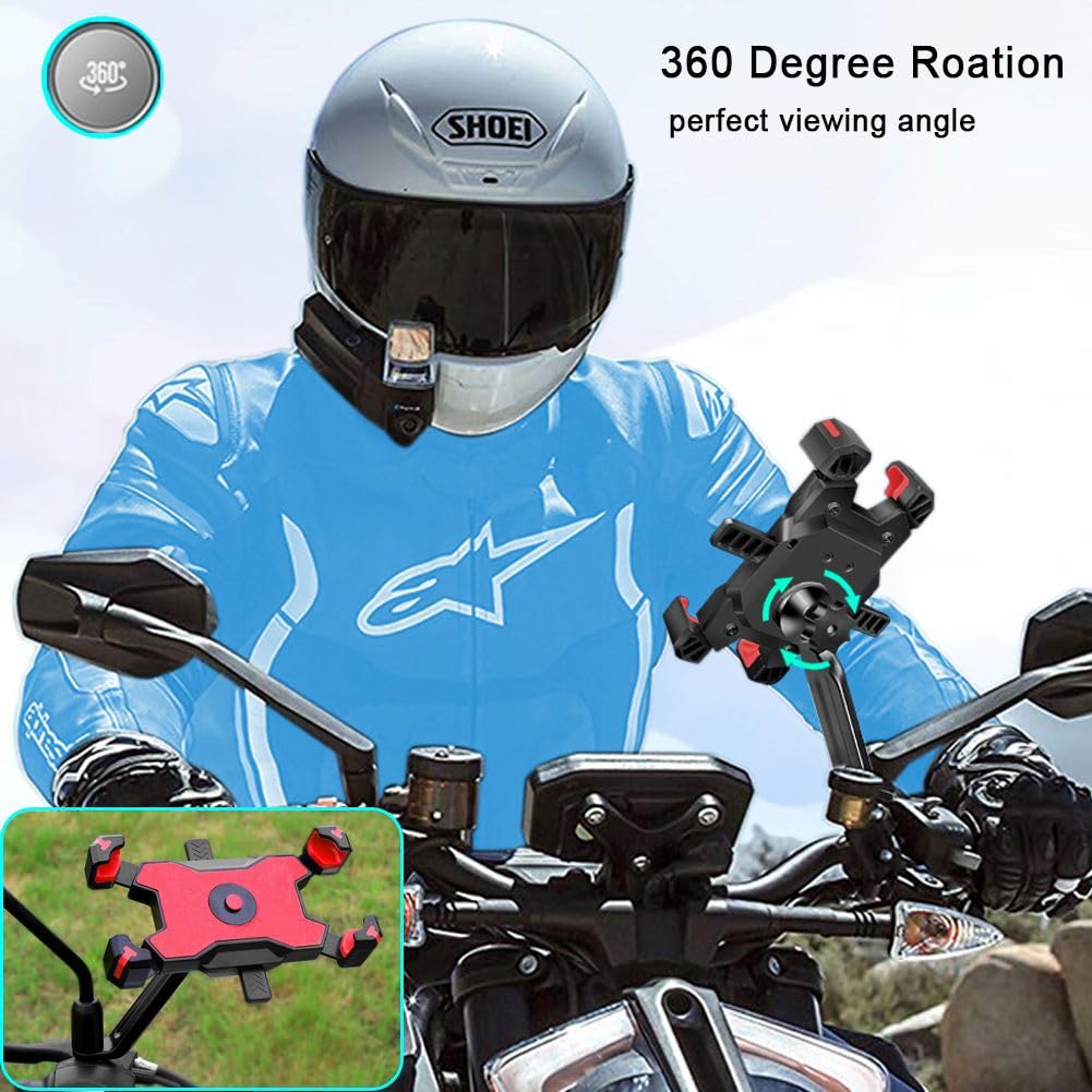 YIUJEFDA fits rearview mirror rods 6–8 mm for easy mounting.