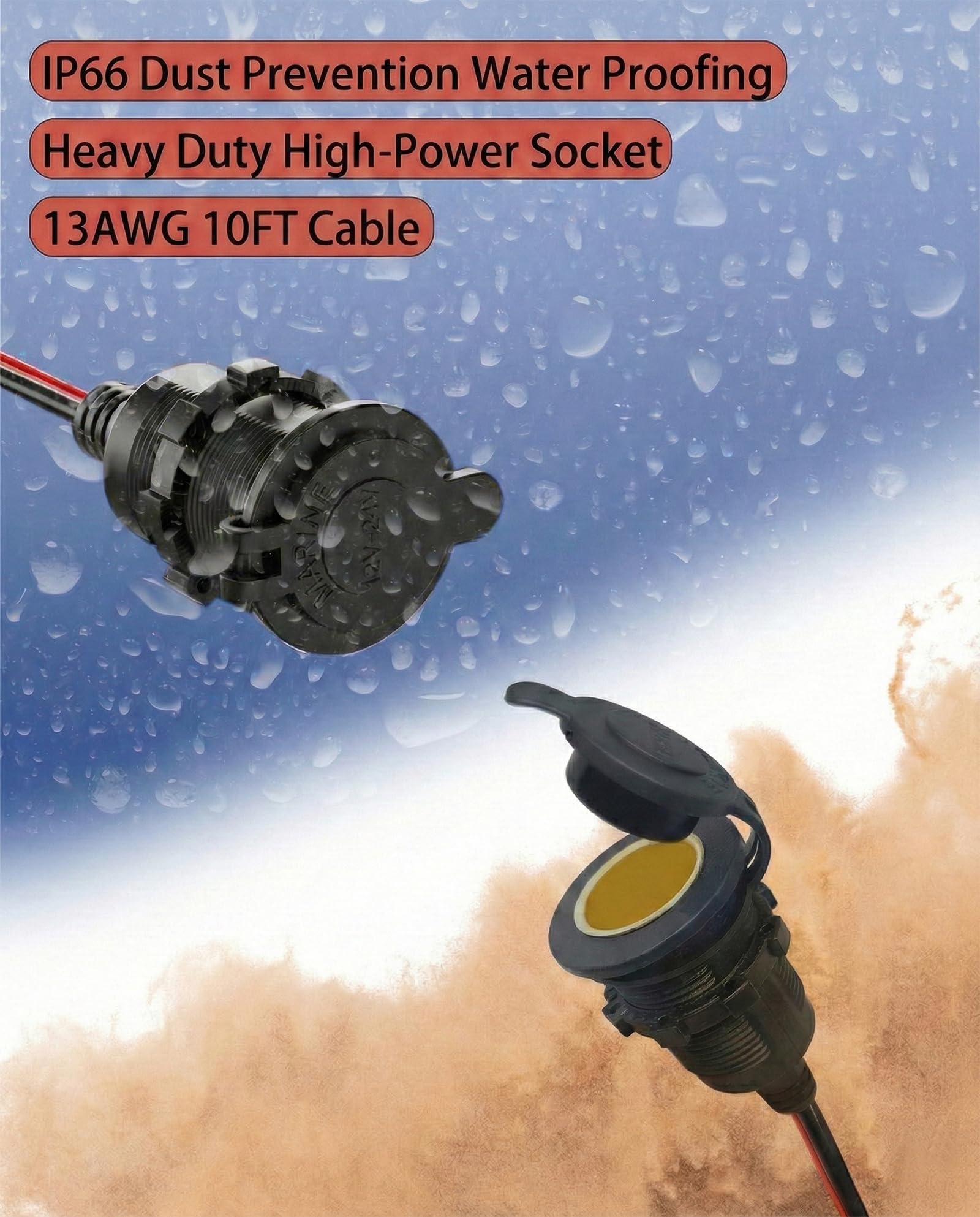 YIWOFUWO waterproof dustproof socket cover in use