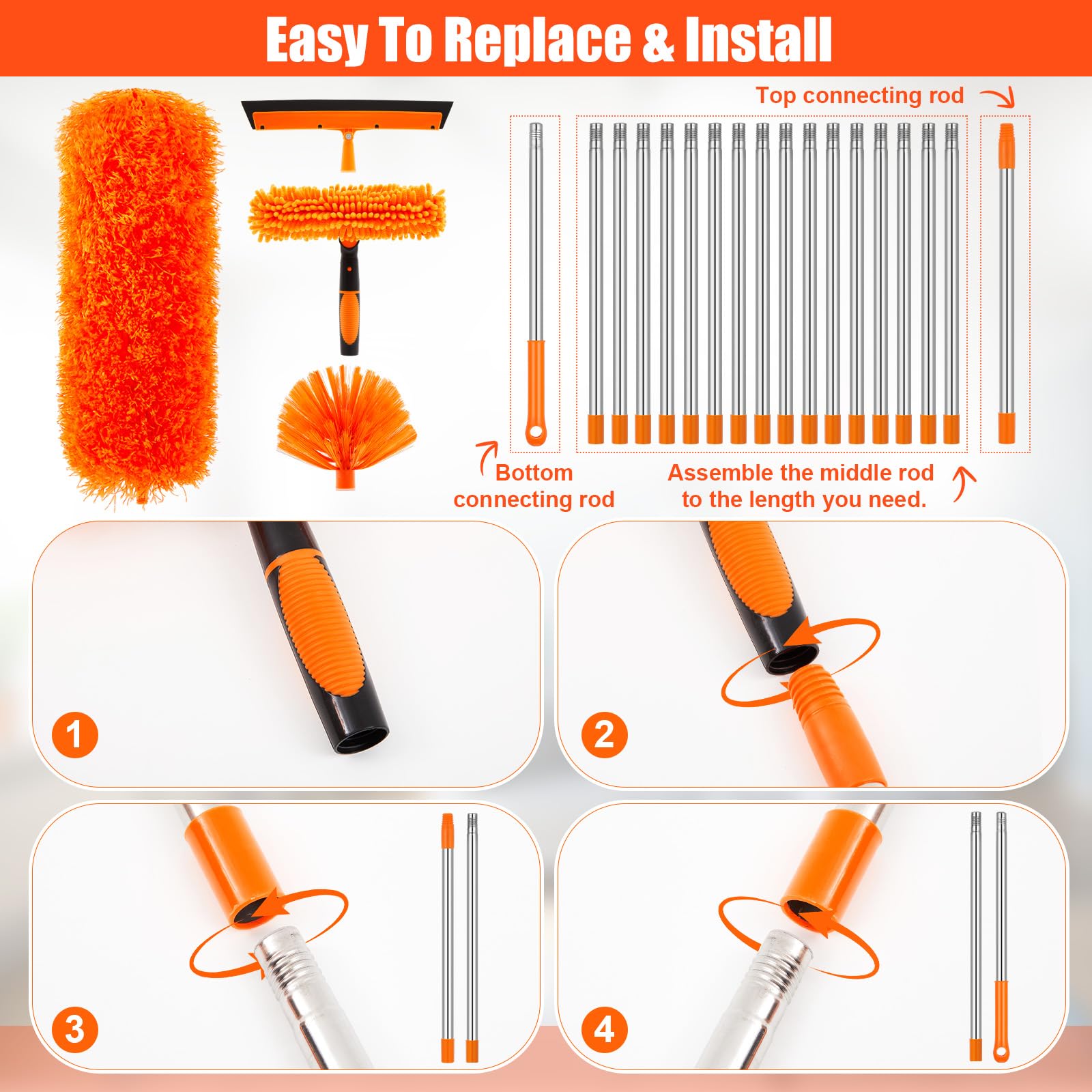 Yiyiring cobweb brush removes corners and ceilings dust