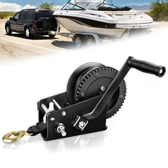 YIYITOOLS 3500lbs boat trailer winch with strap for easy loading.