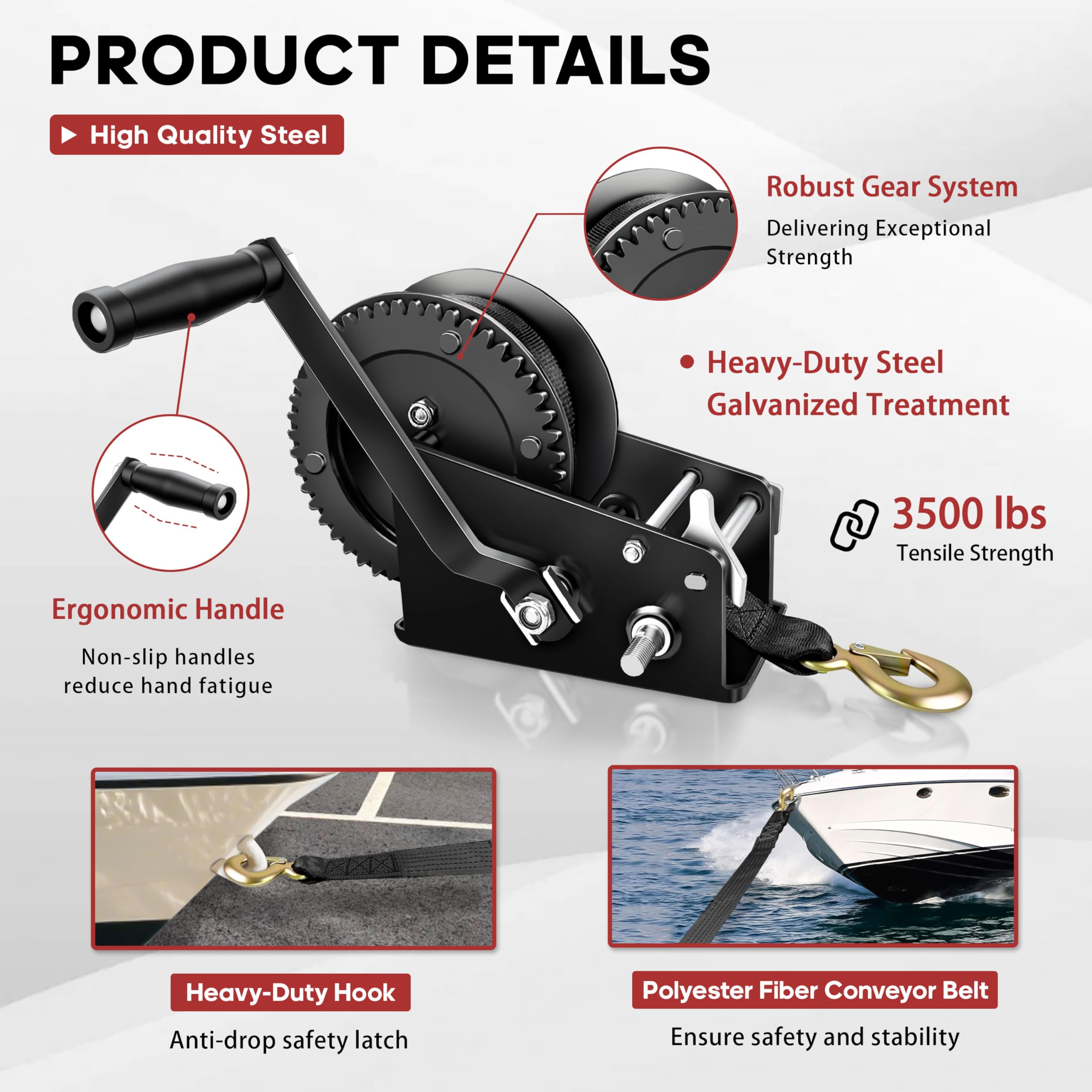YIYITOOLS dual-direction ratchet enables smooth loading in both directions.