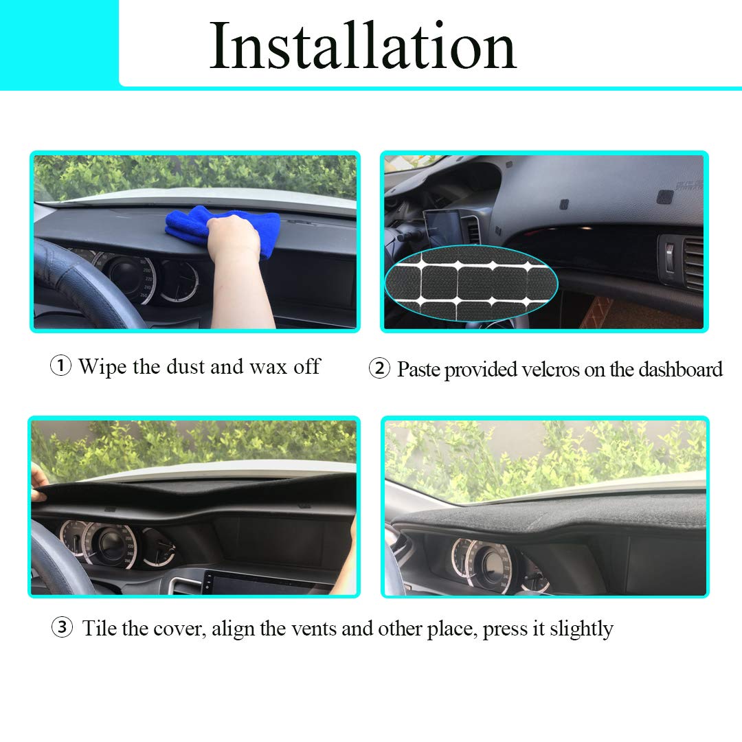 Black Yiz dash cover complements interior aesthetics