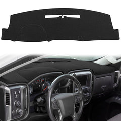 Yiz dash cover on Silverado 1500 dashboard enhances sun protection and style