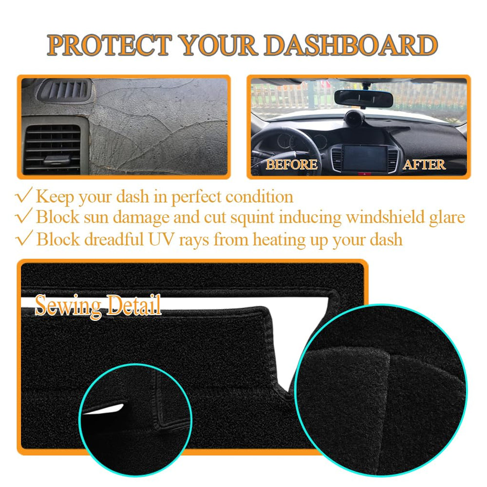 YIZ dash cover shown on full dashboard with clean interior