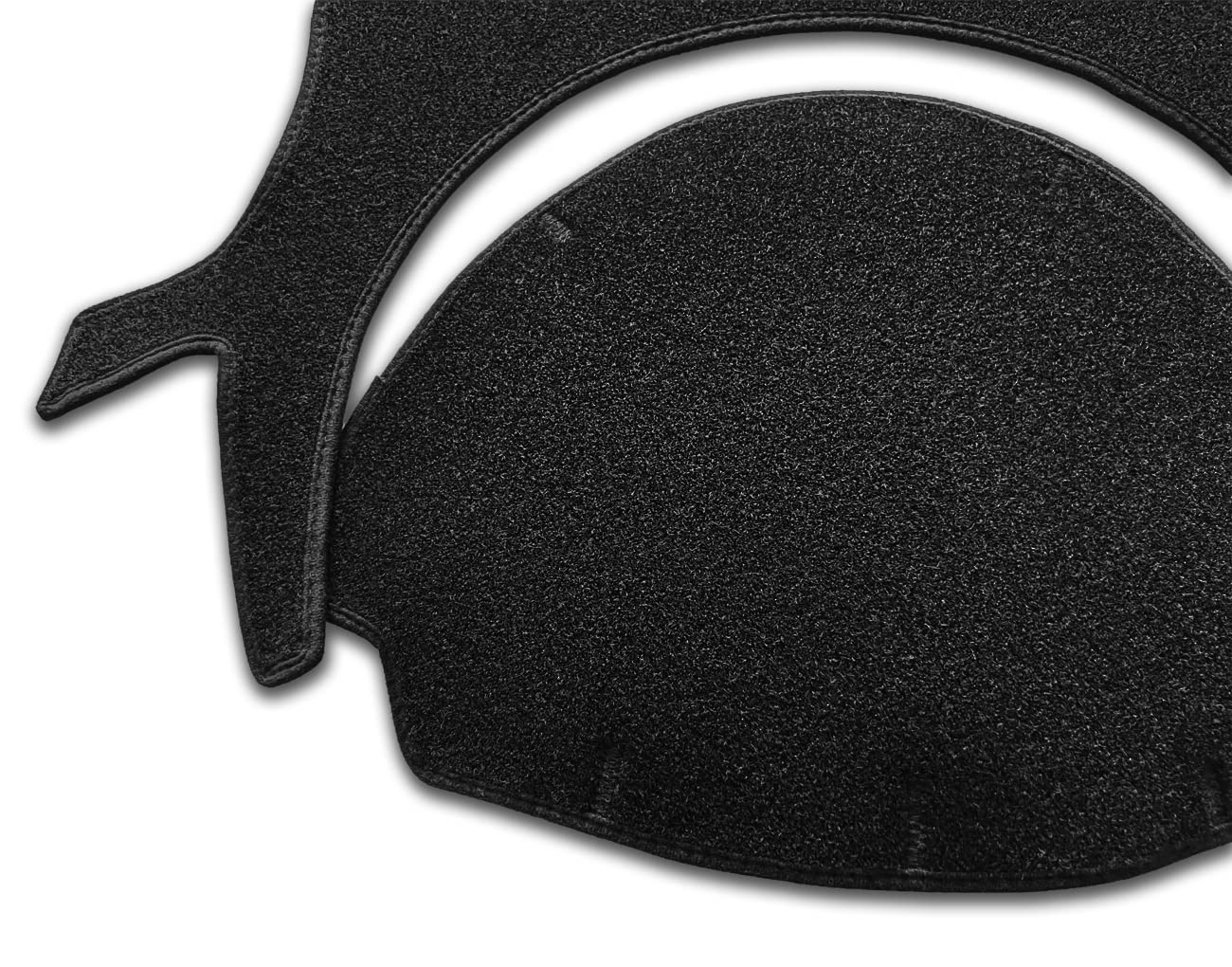 Yiz dash cover mounted with Velcro for secure, simple installation