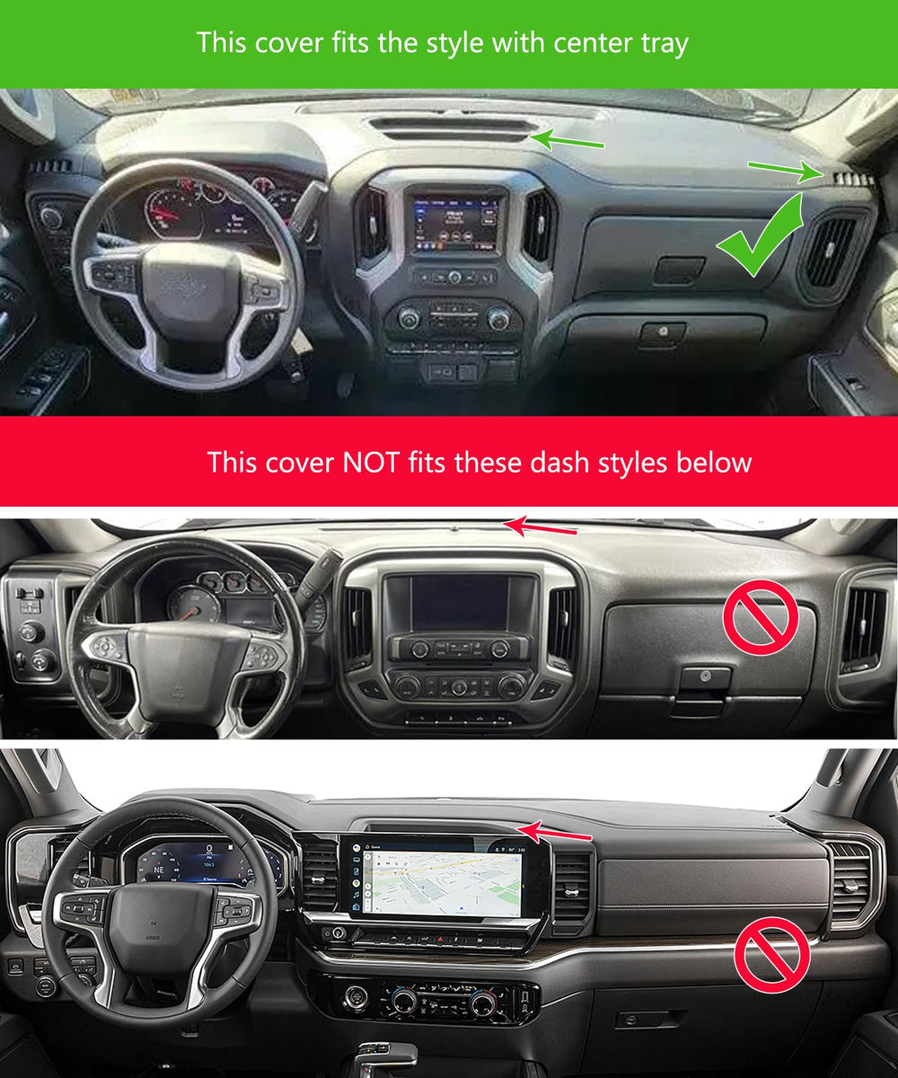Yiz dash cover left-hand-drive fit showing precise alignment on dashboard.