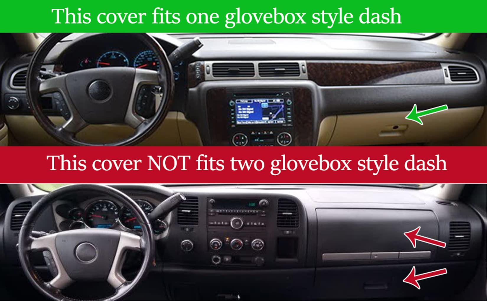 Yiz dashboard cover for Avalanche protects interior from sun and dust