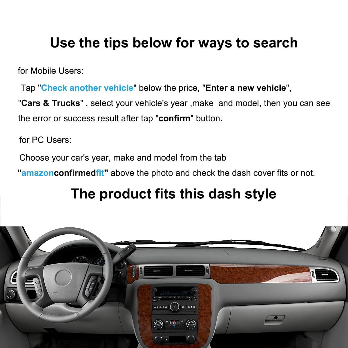 Yiz dash mat tailored for Sierra Denali provides snug fit and minimal distortion
