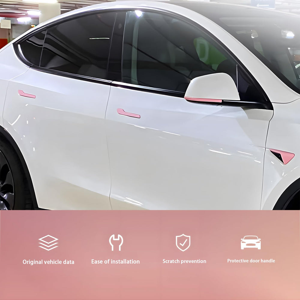 Install-ready YJMOTOR handle cover for Tesla 3/Y; no tools needed.