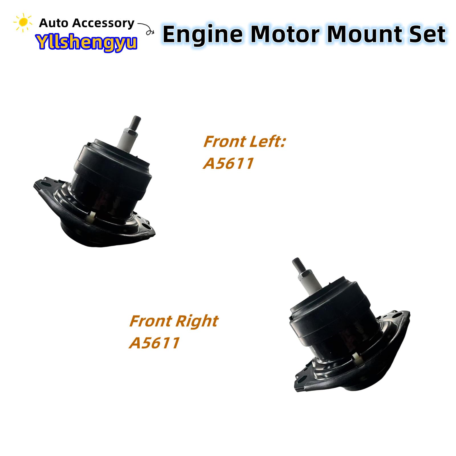 Yllshengyu engine mount kit for Dodge and Jeep ensures balanced replacement.