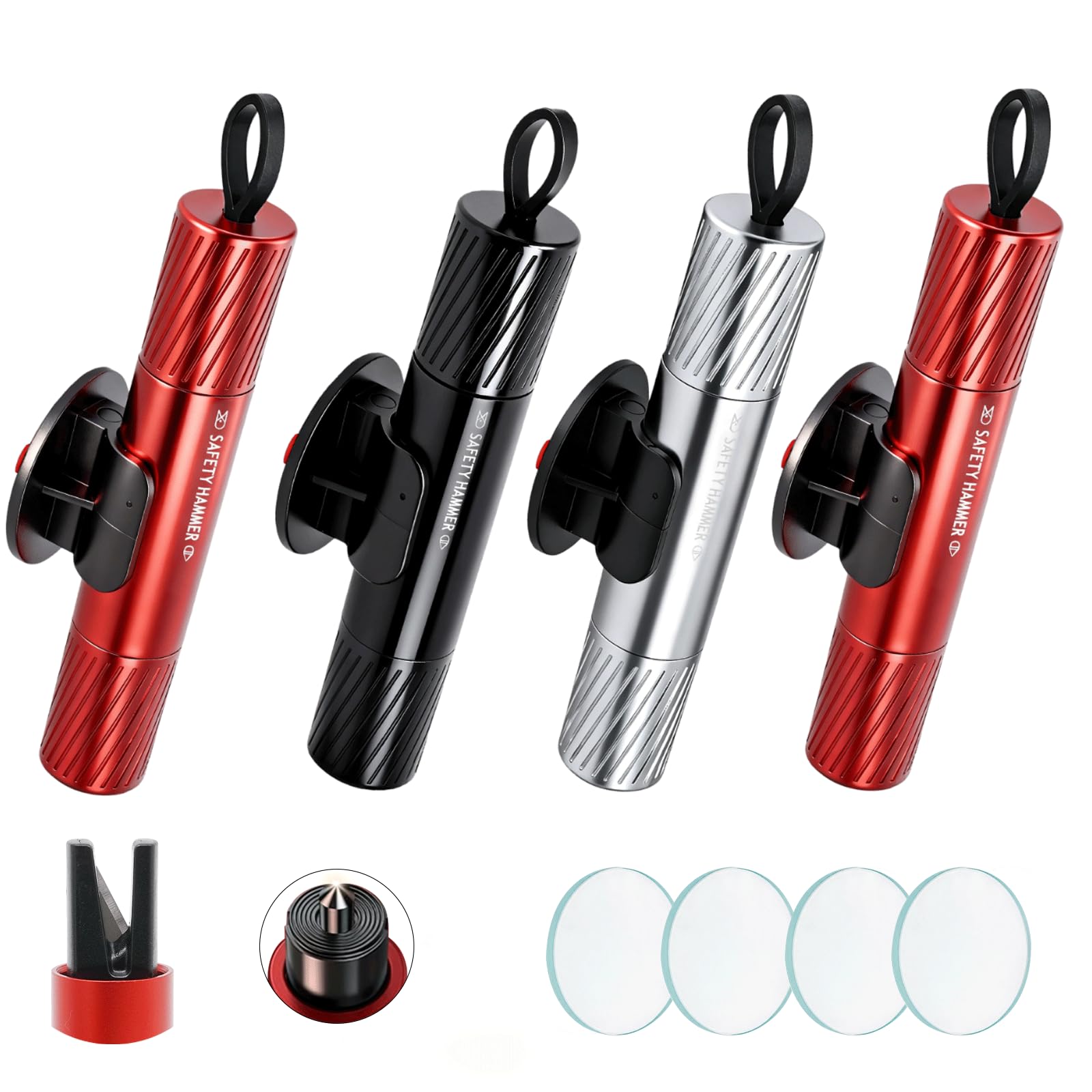 Ylrokle 4-pack emergency hammers base for quick vehicle access