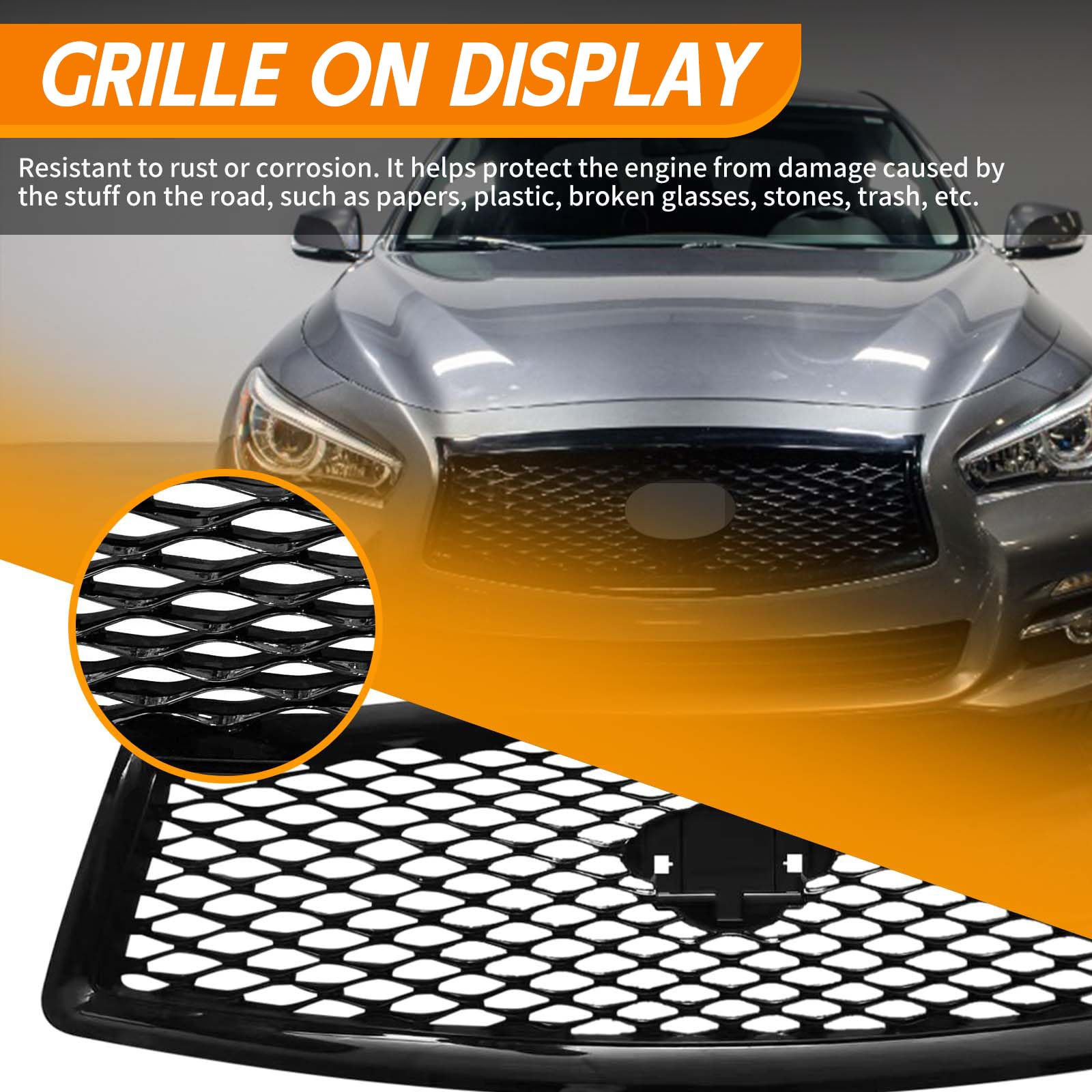 YLT AUTO ABS plastic grille – lightweight, durable in harsh weather
