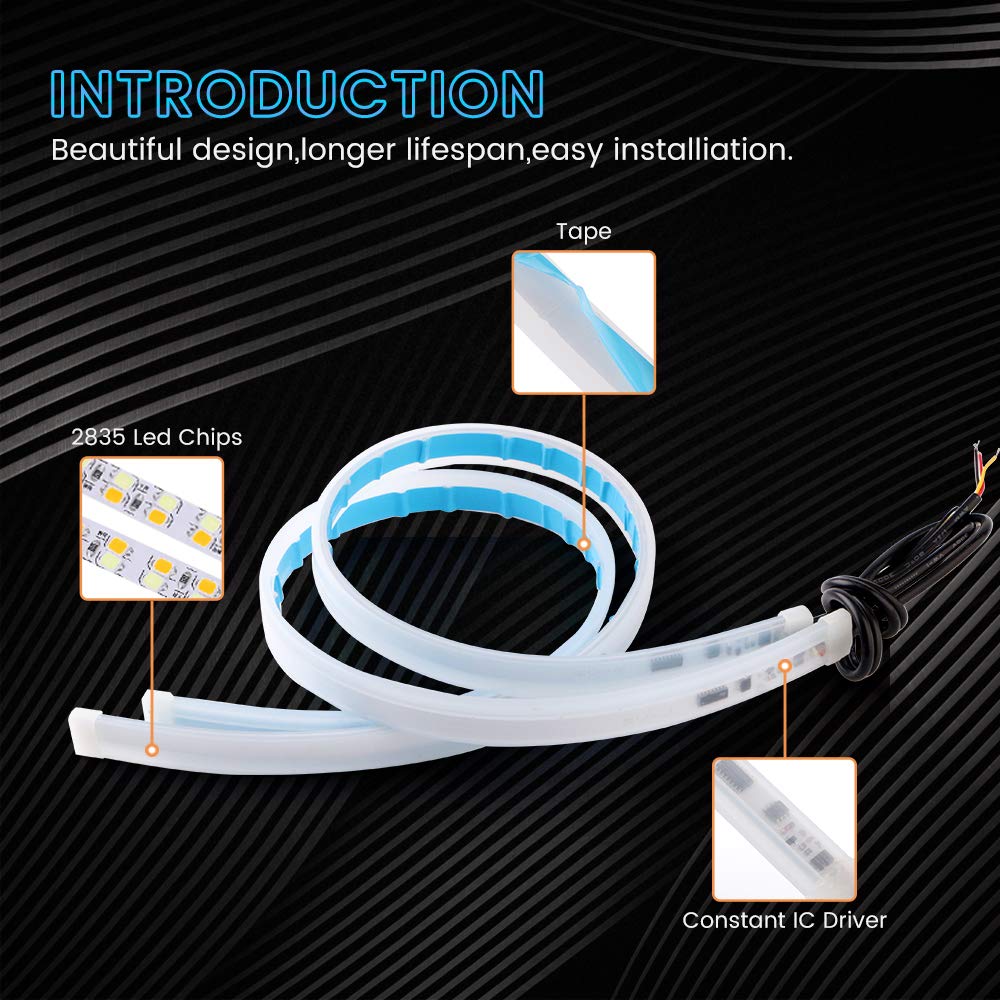 YM E-Bright DRL strip cuttable 60cm with 3-LED segments.