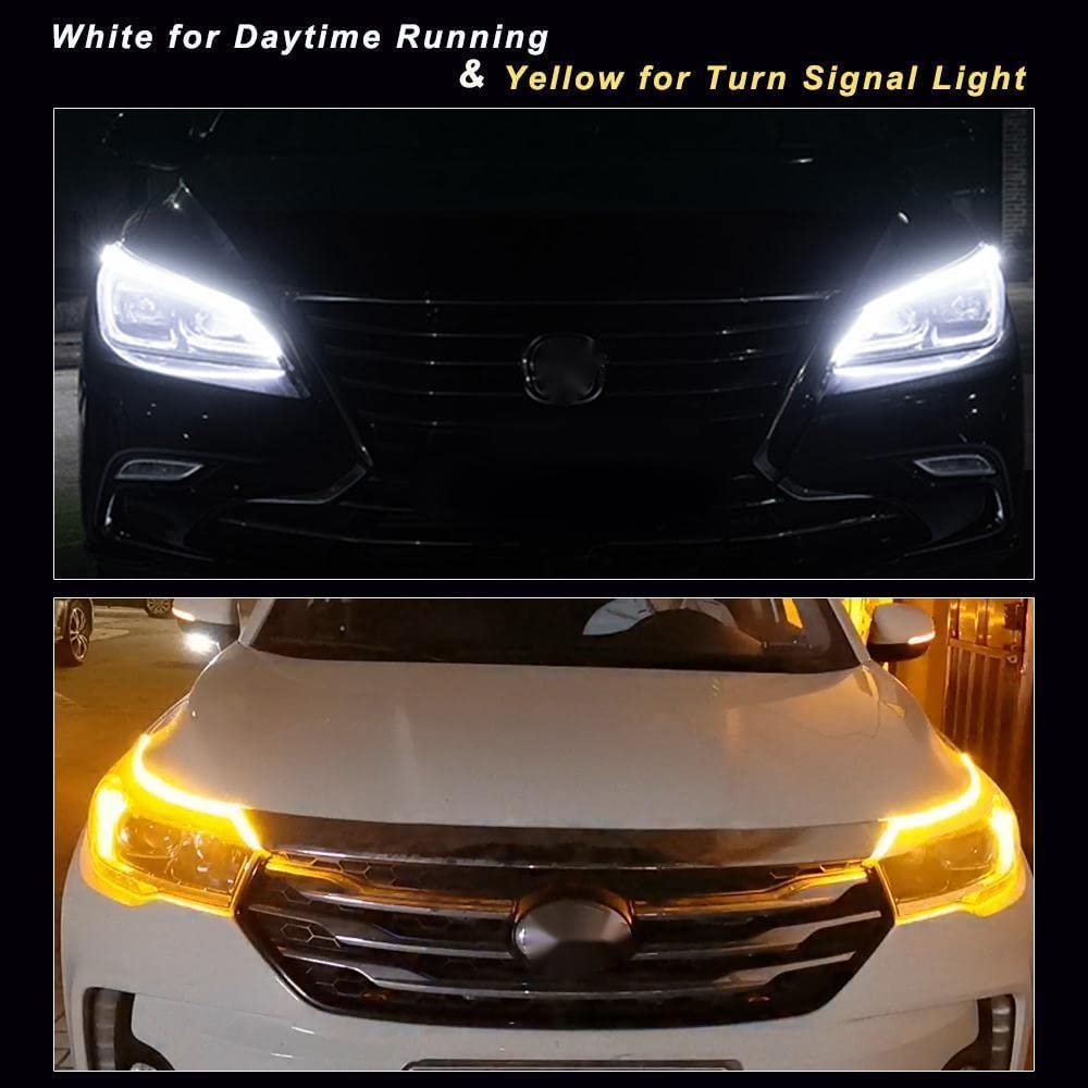 YM E-Bright DRL strip flexible bendable 60cm fits curved headlights.