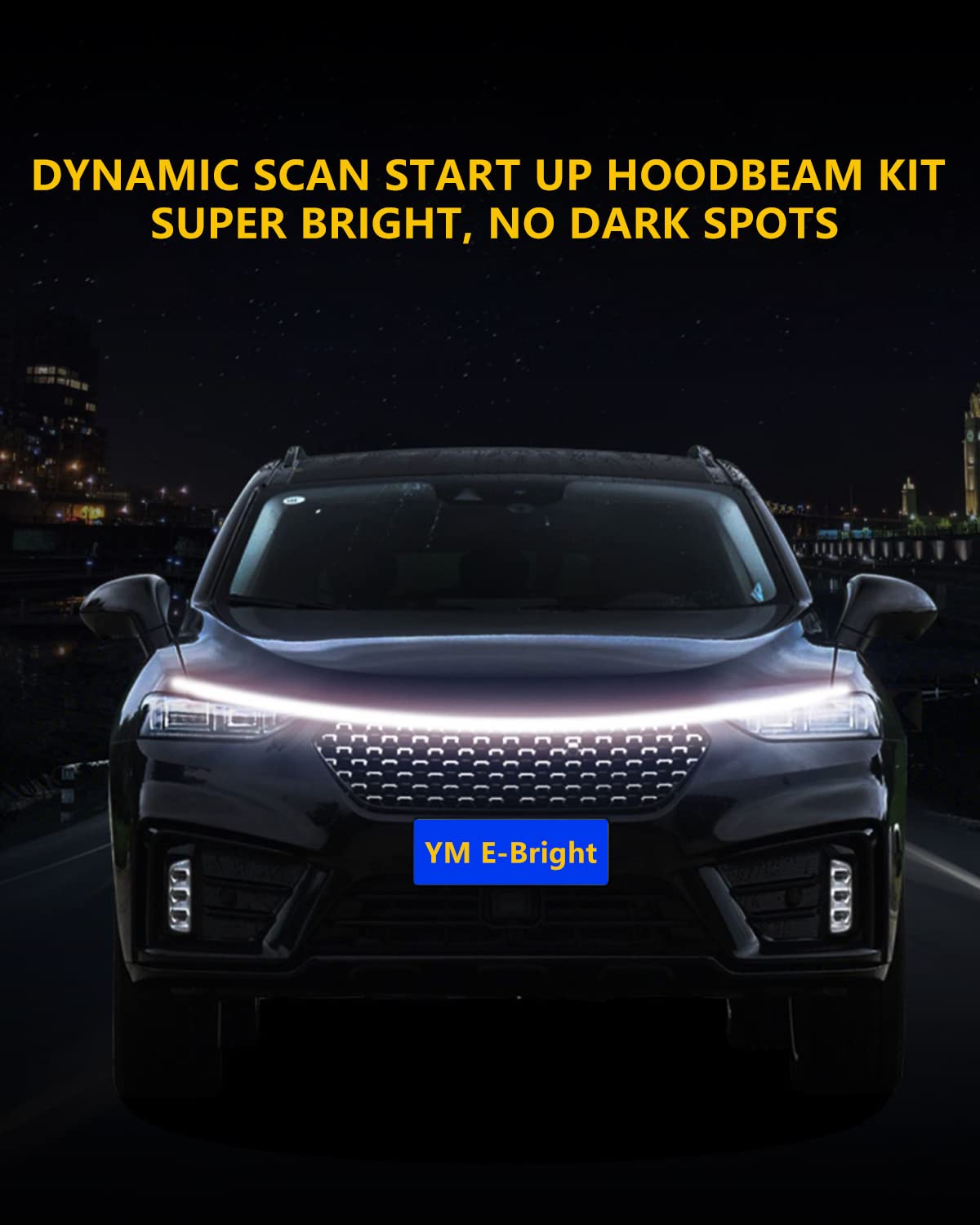 YM E-Bright hood strip 70-inch length with easy cut-to-fit installation