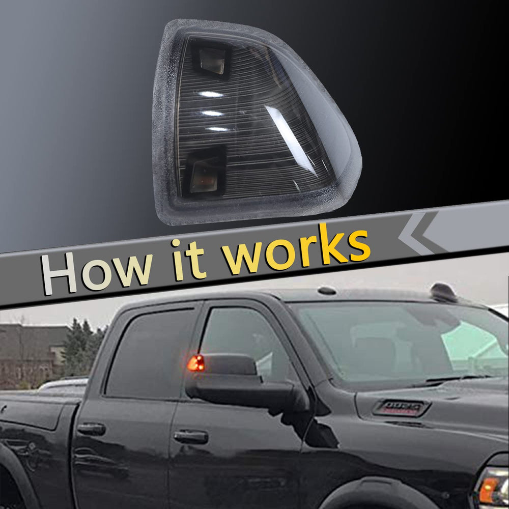 YMHHefy Dodge Ram mirror signal lamp for 2010–2018 right side.