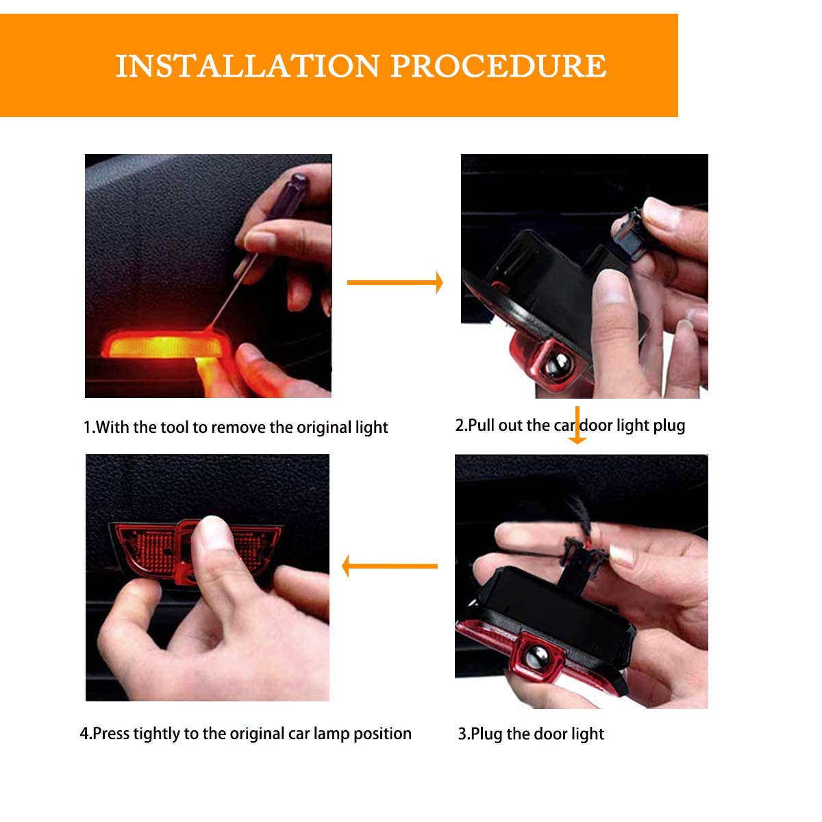 YMHHefy plug-and-play door light replacement for quick installation