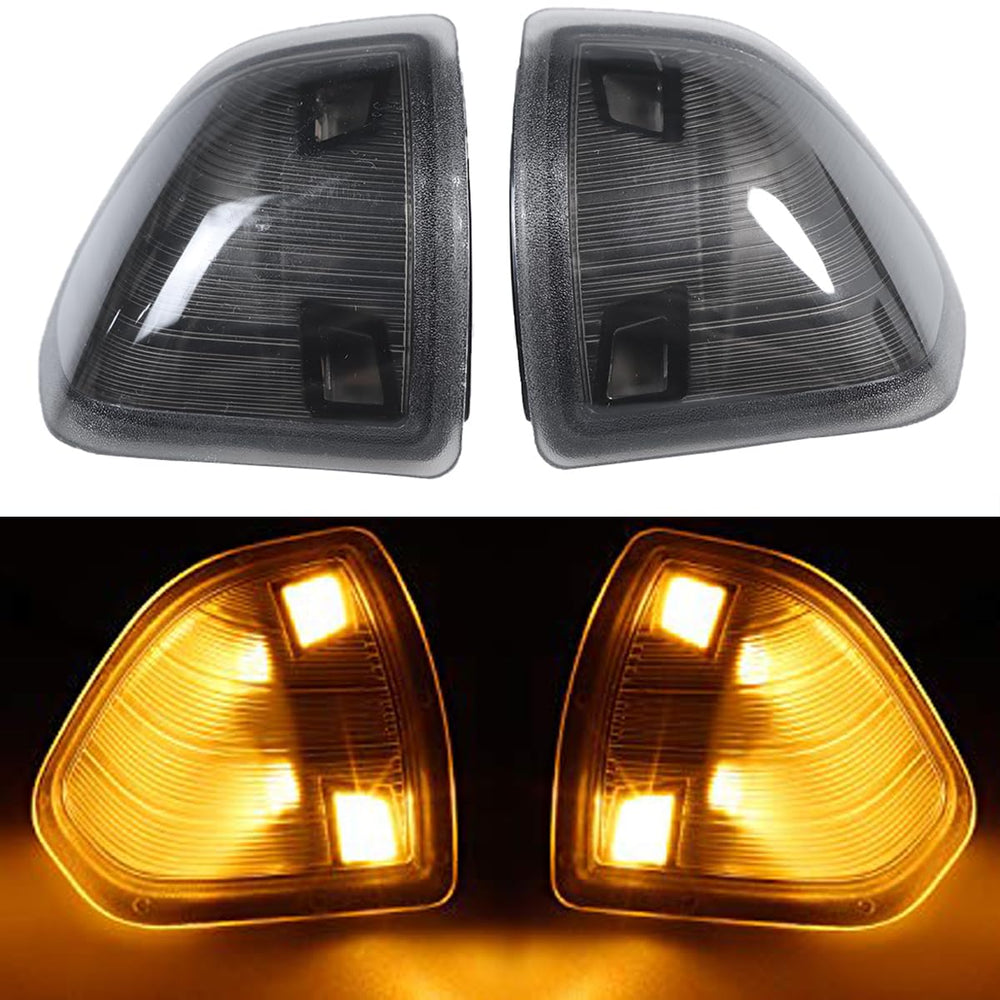 YMHHefy LED left driver side mirror light with smoked cover for improved visibility.