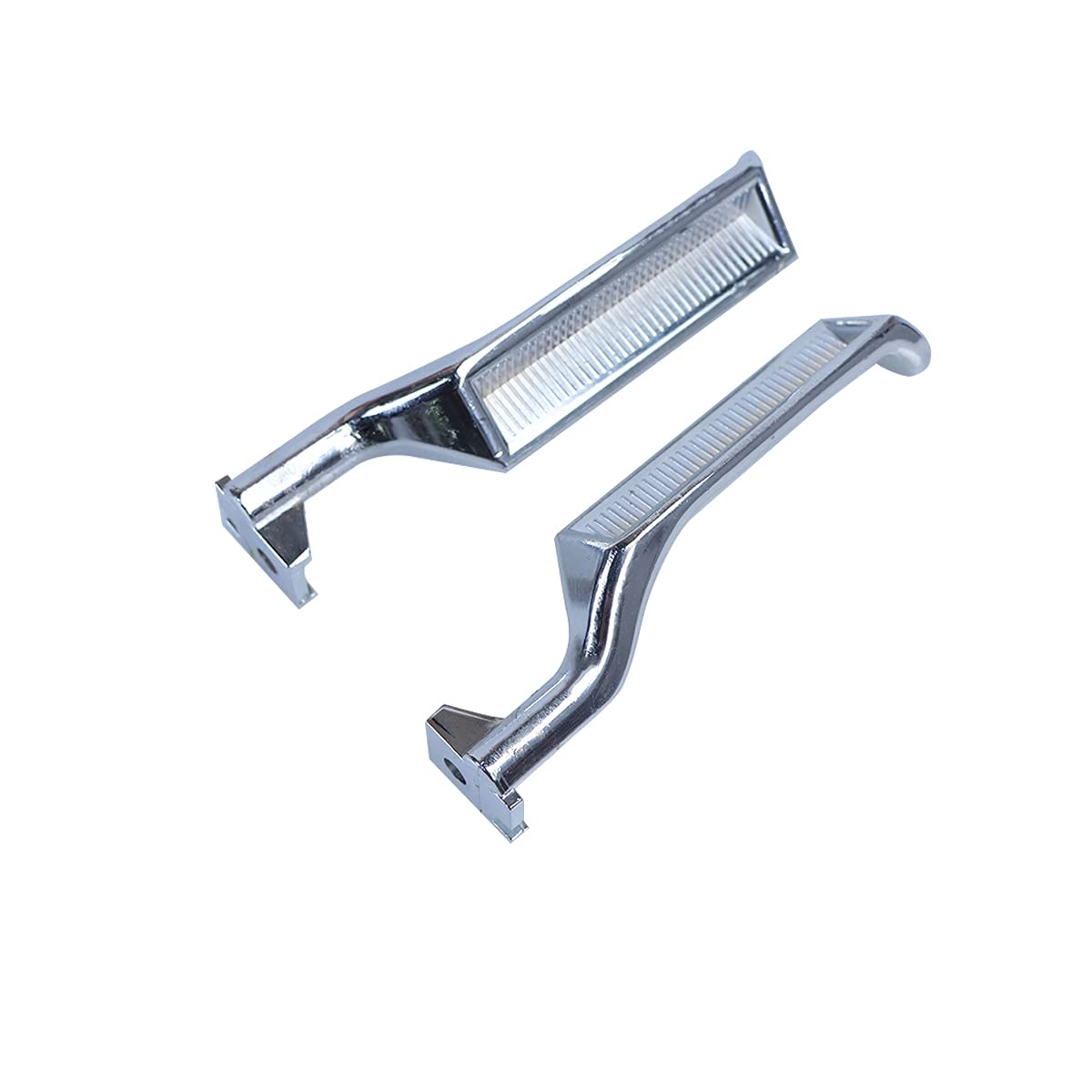 YMHHefy silver interior door handle left-front view, durable metal construction.