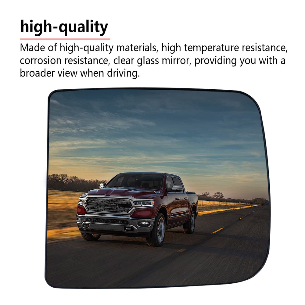 YMHHefy OE-style replacement mirror glass provides a clear, undistorted view.