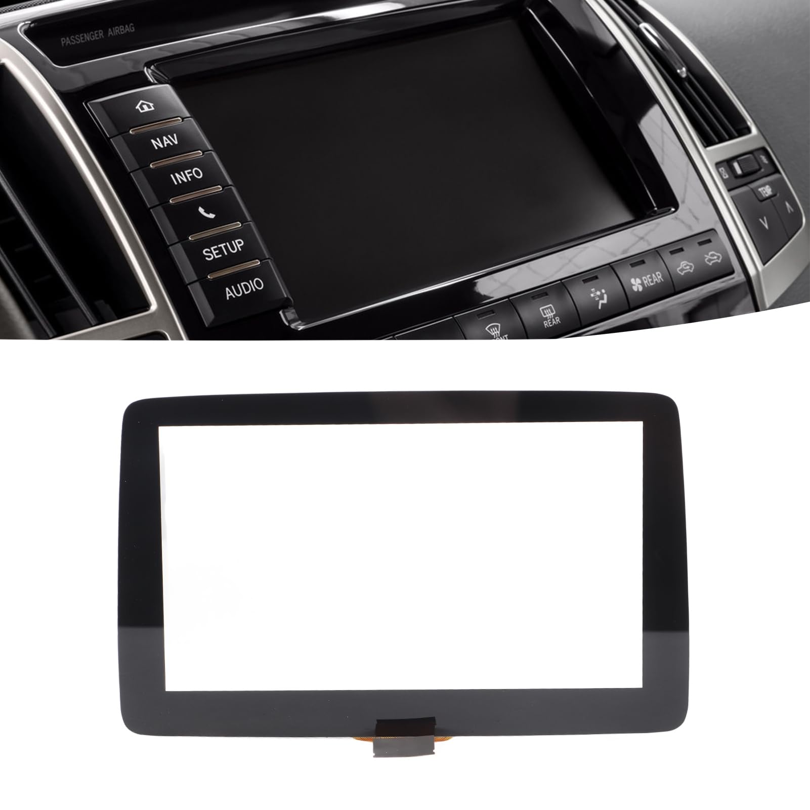 Ymiko digitizer pre-cut holes ensure exact alignment during install.