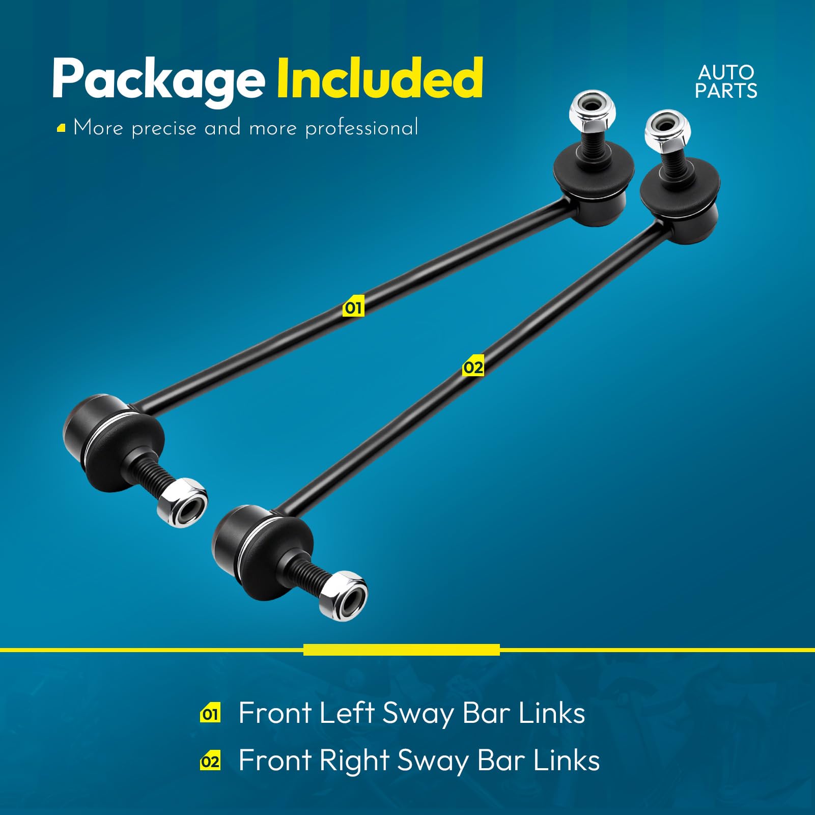 Ynovvo branding label on sway bar link signals quality and reliability