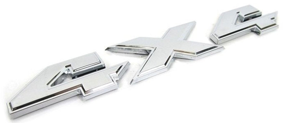 Yoaoo 4x4 emblem chrome 8.5x1.5 inch size, OEM-style replacement