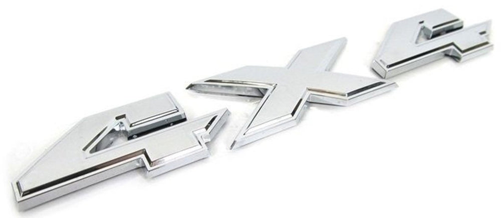 Yoaoo 4x4 emblem chrome 8.5x1.5 inch size, OEM-style replacement