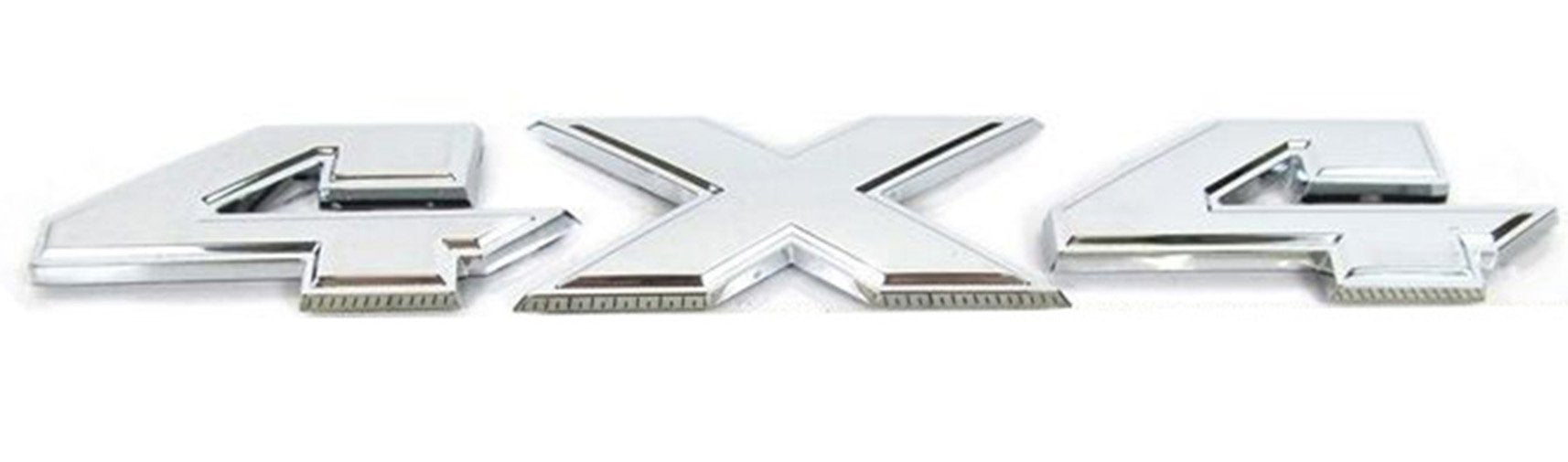 Yoaoo chrome 4x4 emblem close-up showing durable ABS construction for trucks