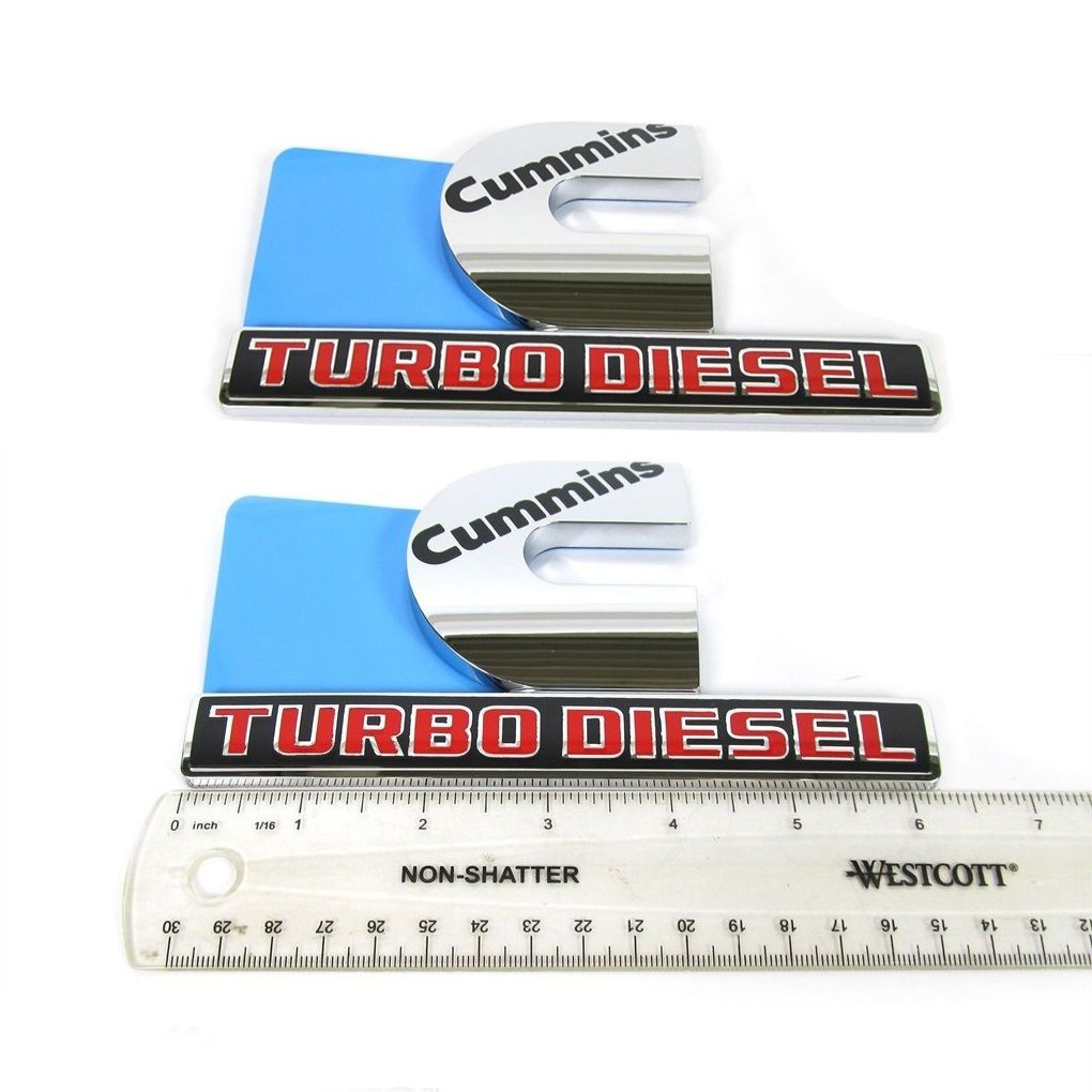 Yoaoo Cummins Turbo Emblem 6.2x3.4 inch glossy badge for OEM upgrade.