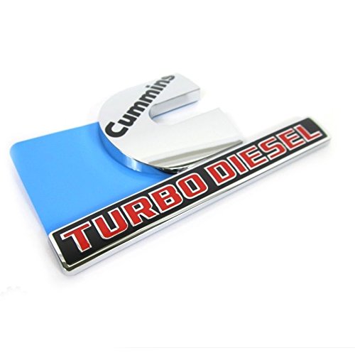 Yoaoo Cummins Turbo Emblem with strong adhesive back for secure fit.
