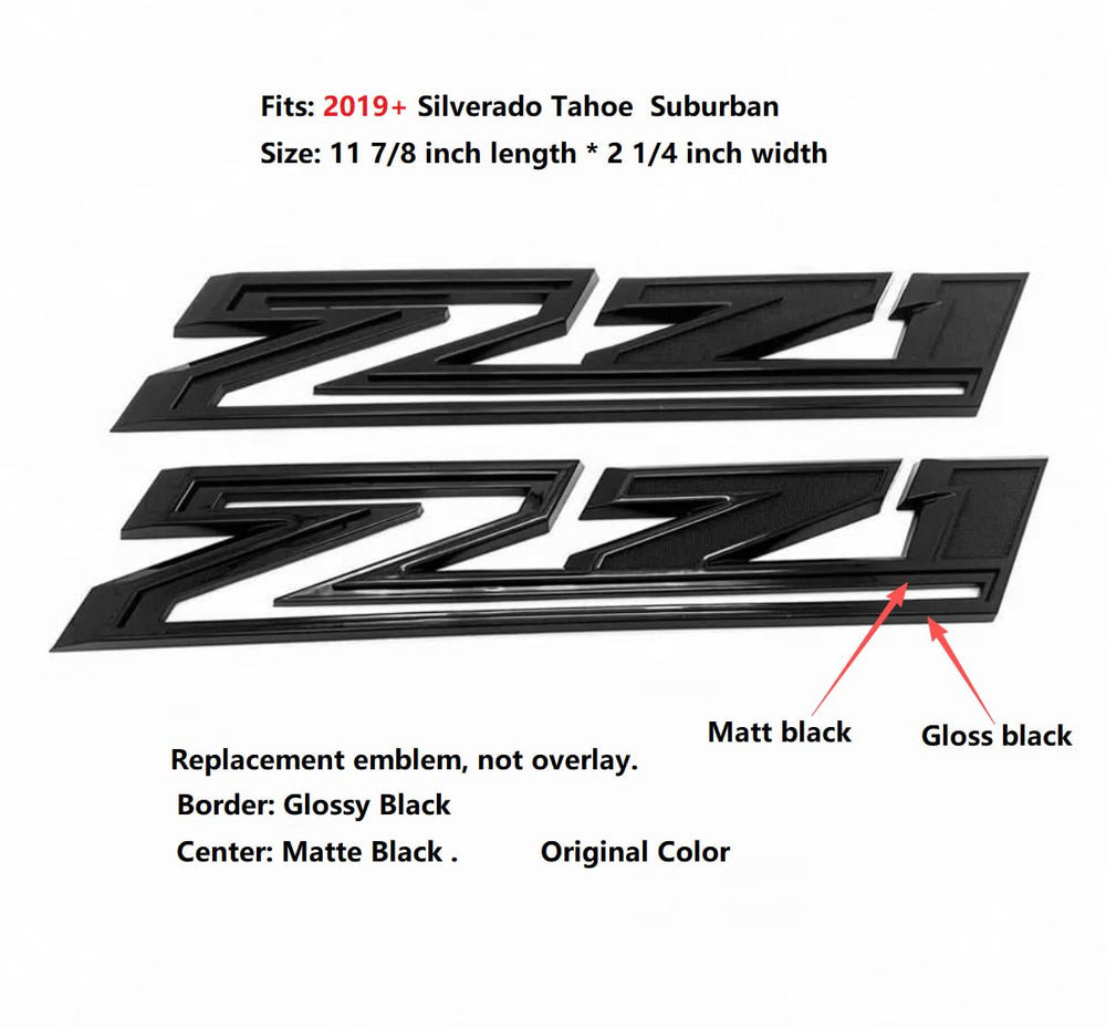 Yoaoo Z71 emblem right gloss black provides OEM-inspired shine for your truck.