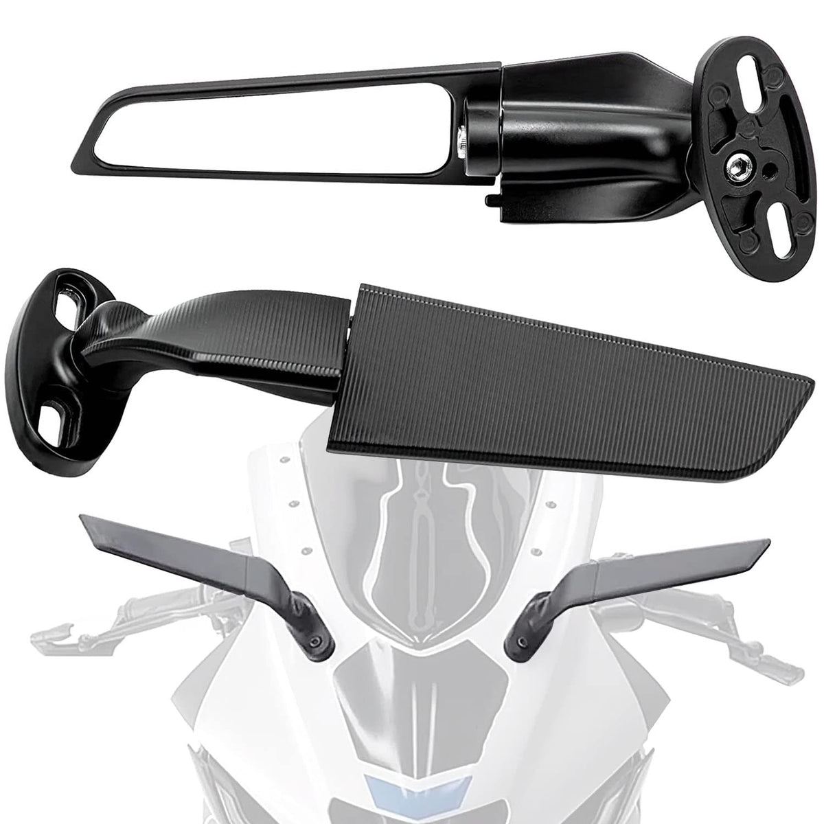 YOBEYI Wing rearview mirror for Ninja 300 with wide view for safer lane changes.