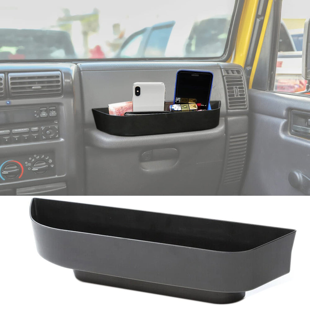 YOCTM TJ Co-pilot grab bar tray inside glove box offering quick access while driving