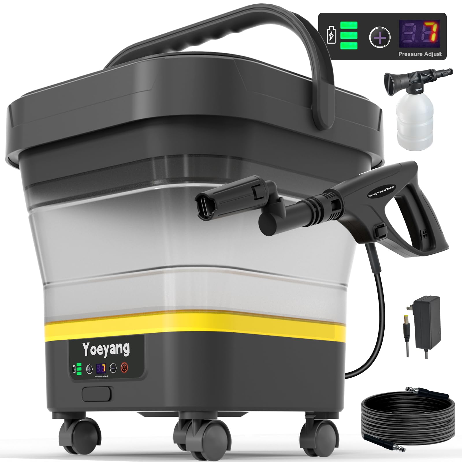 Yoeyang portable cleaner foldable design enables compact storage and easy transport.