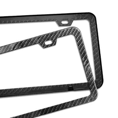 Yogrvner carbon fiber license frame back view highlighting durable construction