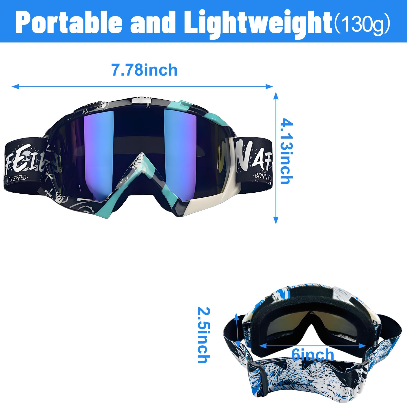 YOHOG dirt bike goggles demonstrate helmet-compatible design for versatile gear setups.