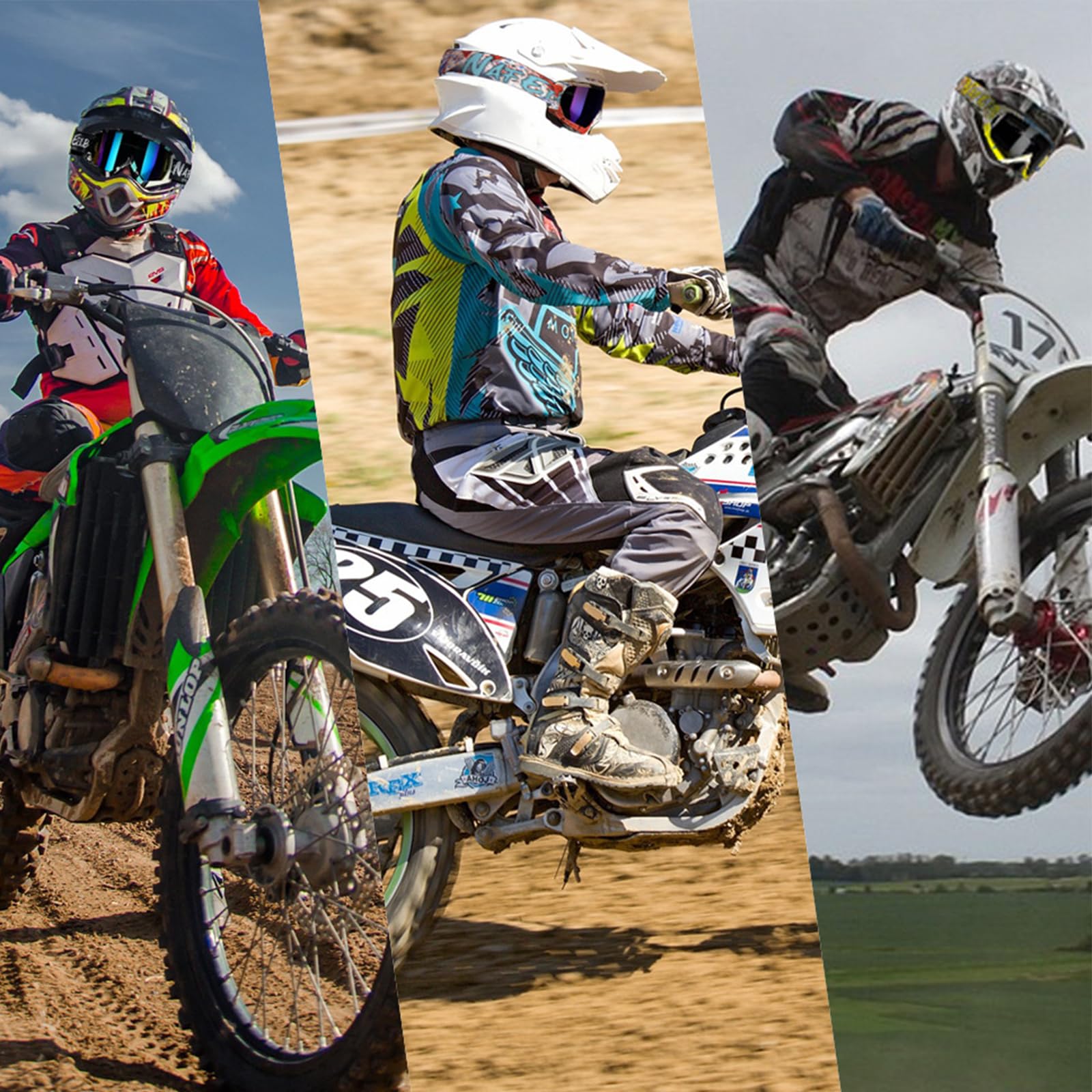 YOHOG dirt bike goggles showcase a bendable TPU frame for durability during rides.