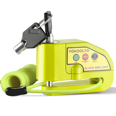 YOHOOLYO alarm disc lock front view; rugged build protects wheel security.