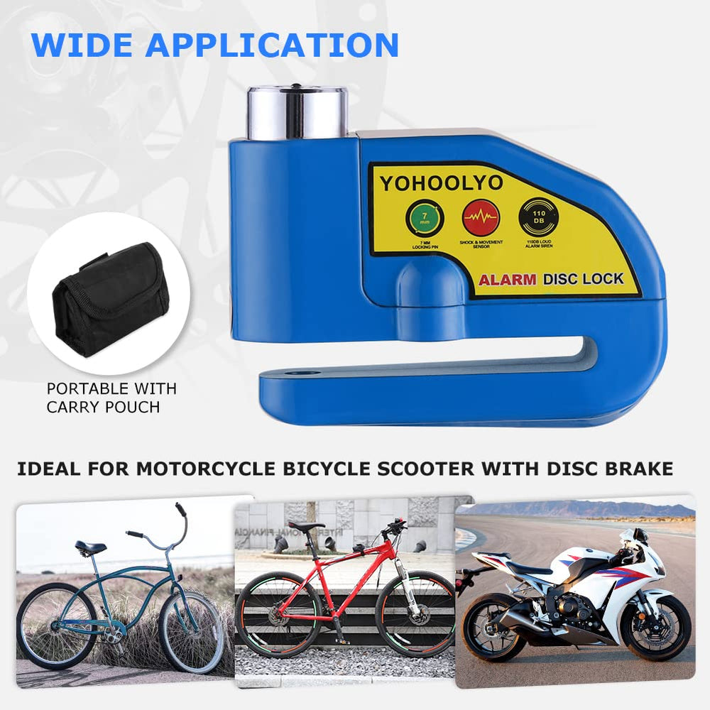 YOHOOLYO Alarm Disc Lock with reminder cable ready for daily parking
