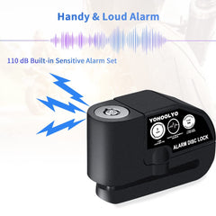 YOHOOLYO alarm disc lock with two keys for easy access and redundancy