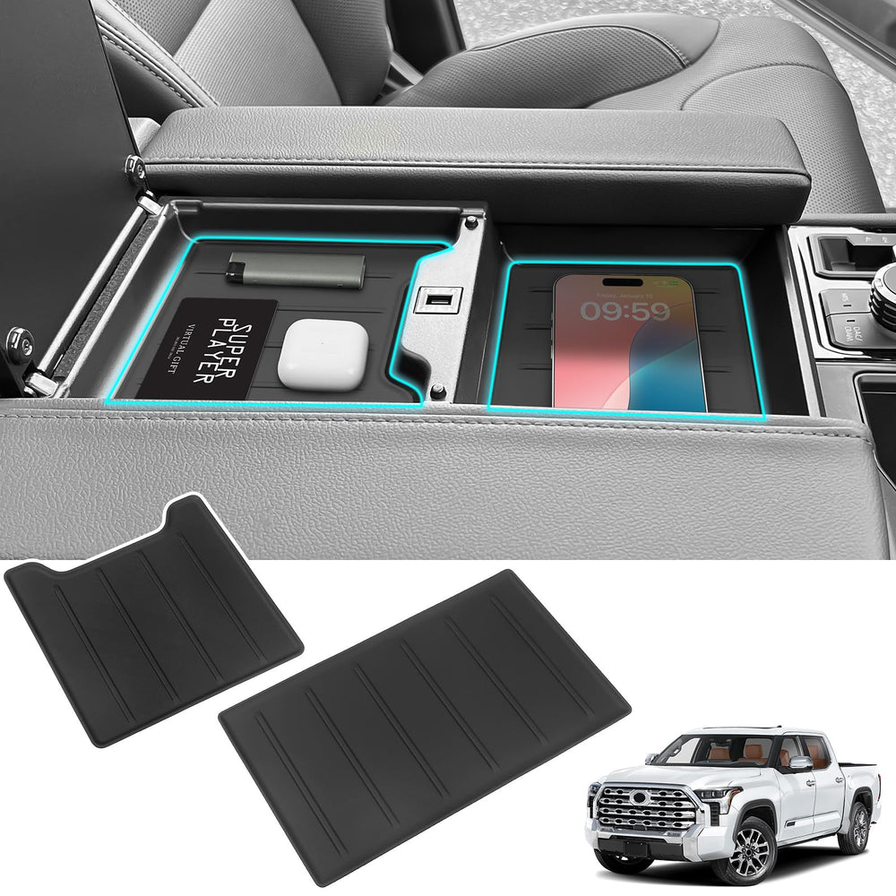 YOJOJOCO center console tray liner provides a precise fit for Tundra and Sequoia.