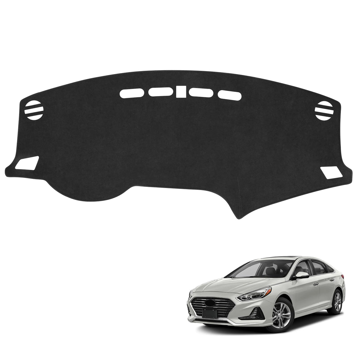 YOJOJOCO dash cover for Hyundai Sonata dashboard with custom fit and sun protection.