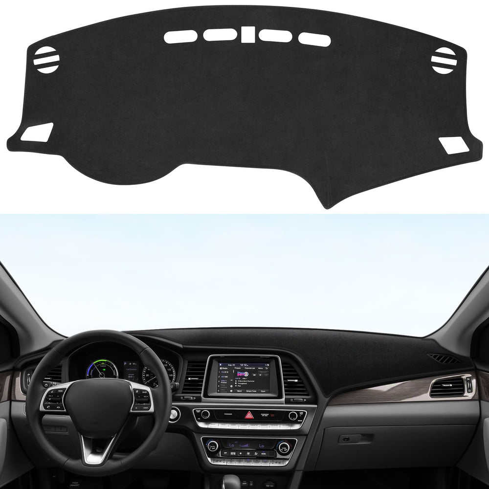 YOJOJOCO dash cover sunshield helps reduce glare for safer daytime driving.