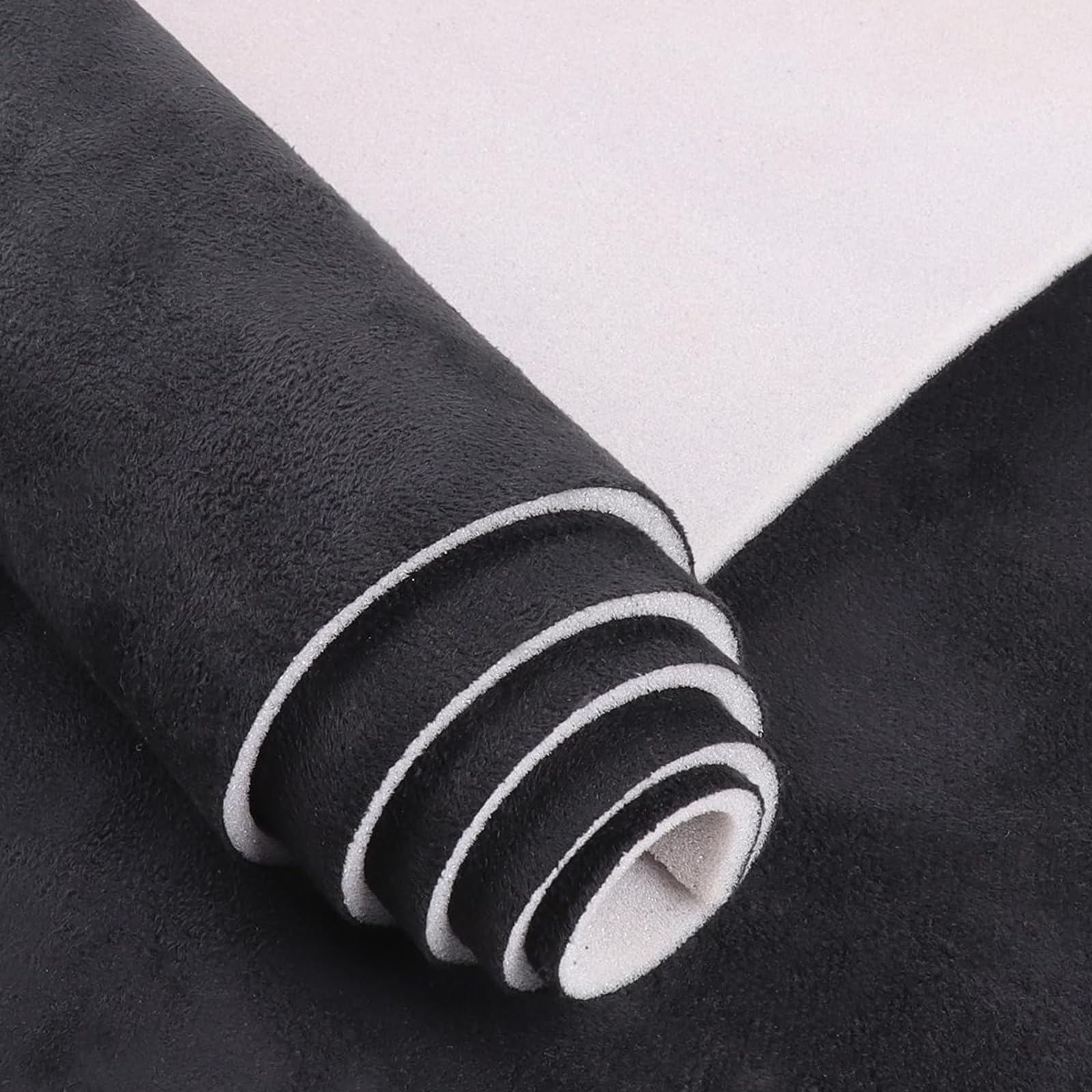 YOKKIP black suede headliner fabric in 96x60 inches, soft and durable interior material