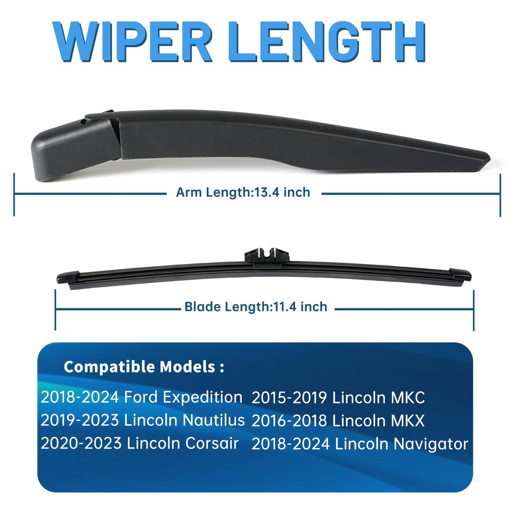 YOKKIP rear wiper blade made of natural rubber for durable wiping.