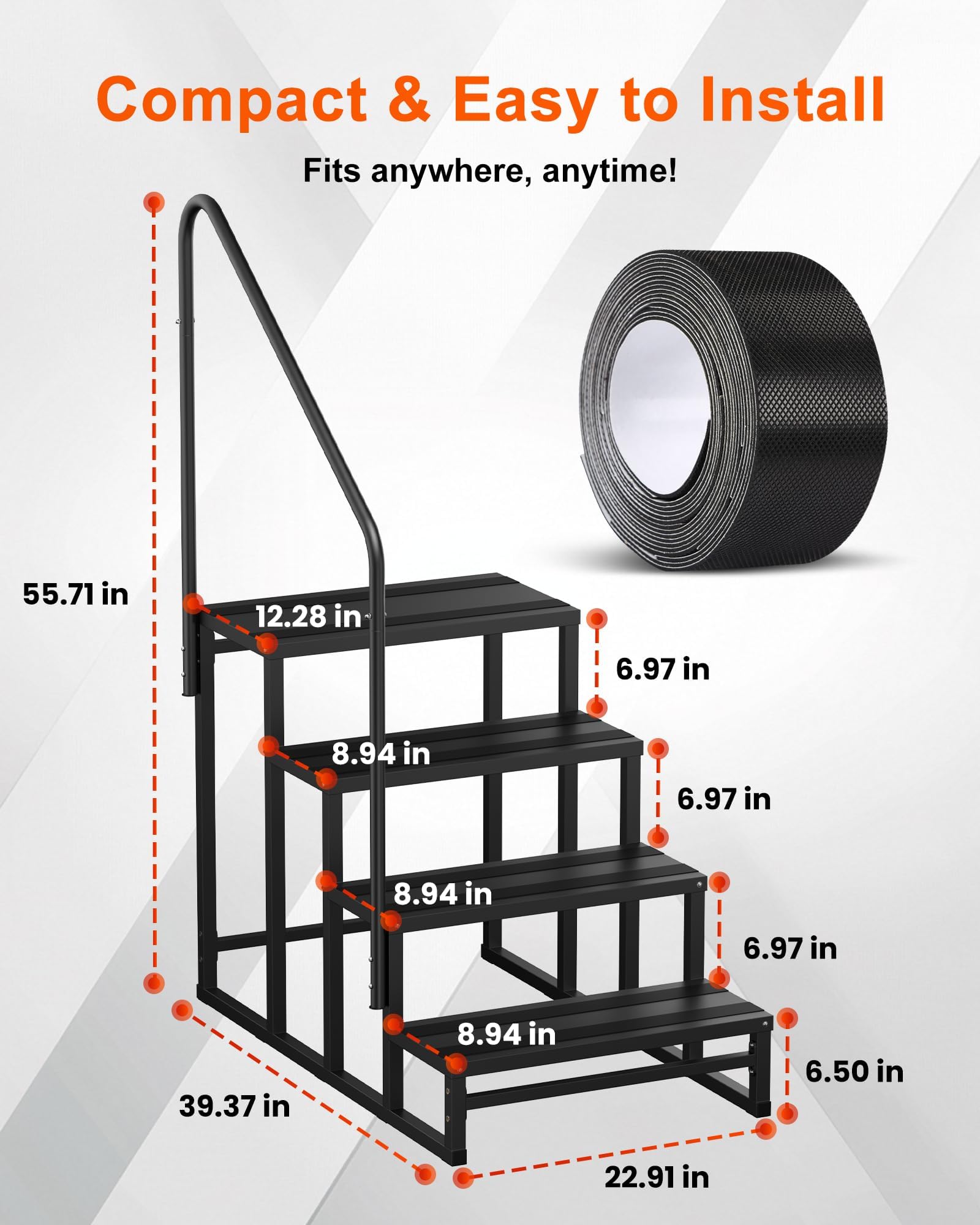 YOLANDO steps suitable for indoor and outdoor use around home and RV
